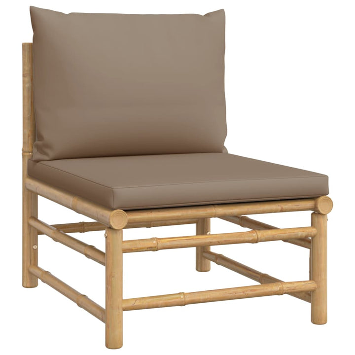 Set Mobilier De Grădină Cu Perne , 3 Piese, Bambus