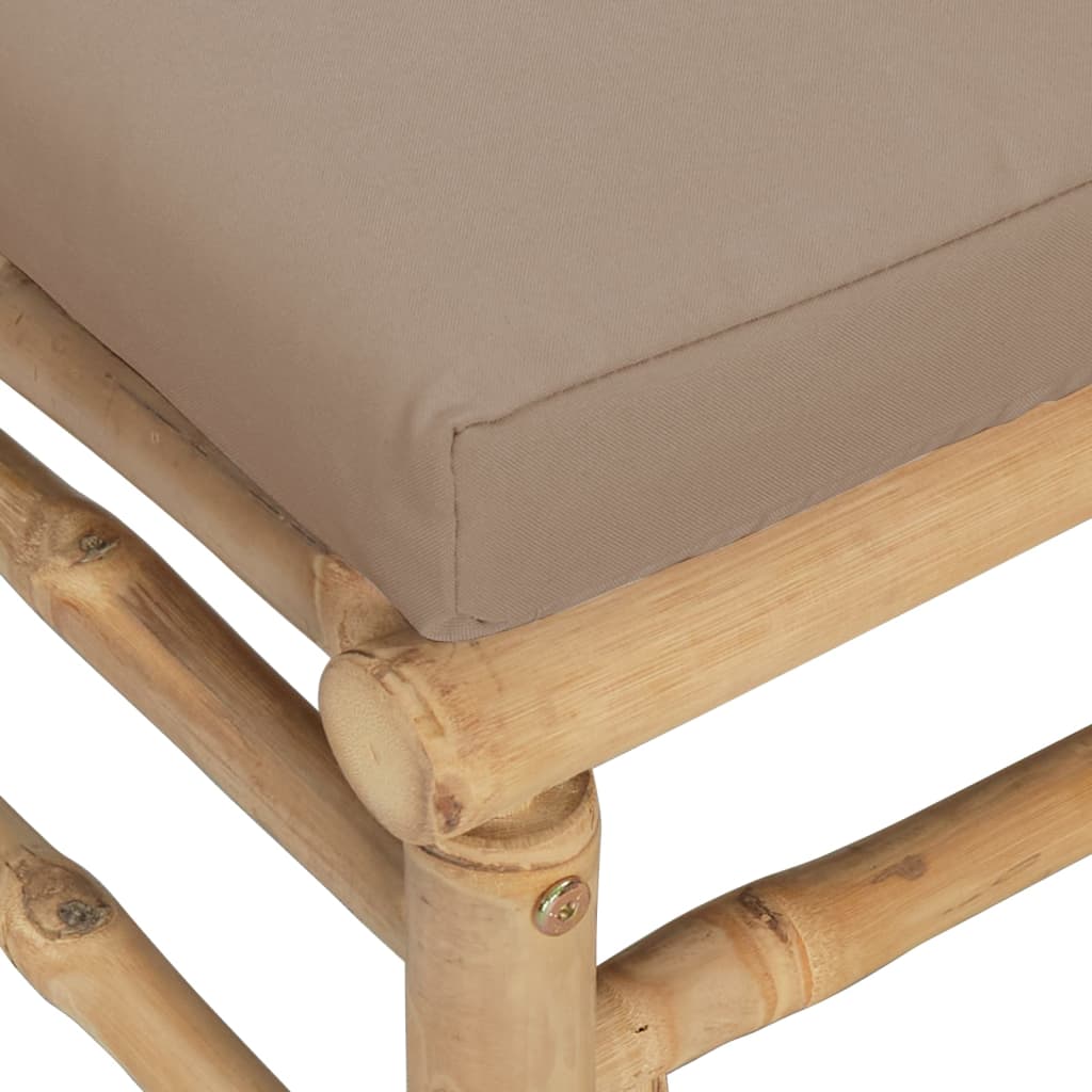 Set Mobilier De Grădină Cu Perne , 3 Piese, Bambus