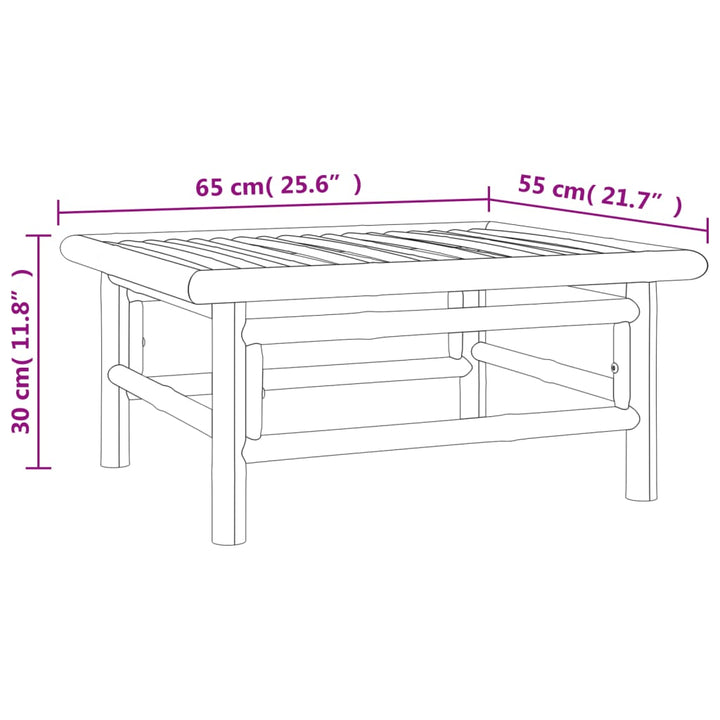 Set Mobilier De Grădină Cu Perne , 3 Piese, Bambus