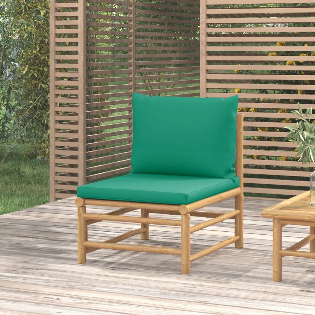 Set Mobilier De Grădină Cu Perne , 3 Piese, Bambus