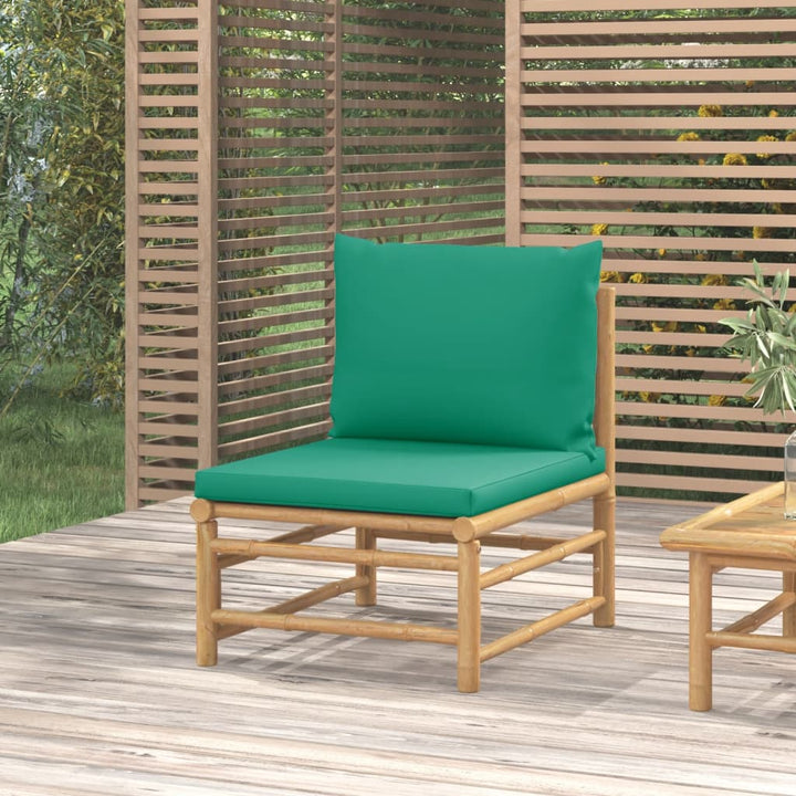 Set Mobilier De Grădină Cu Perne , 3 Piese, Bambus