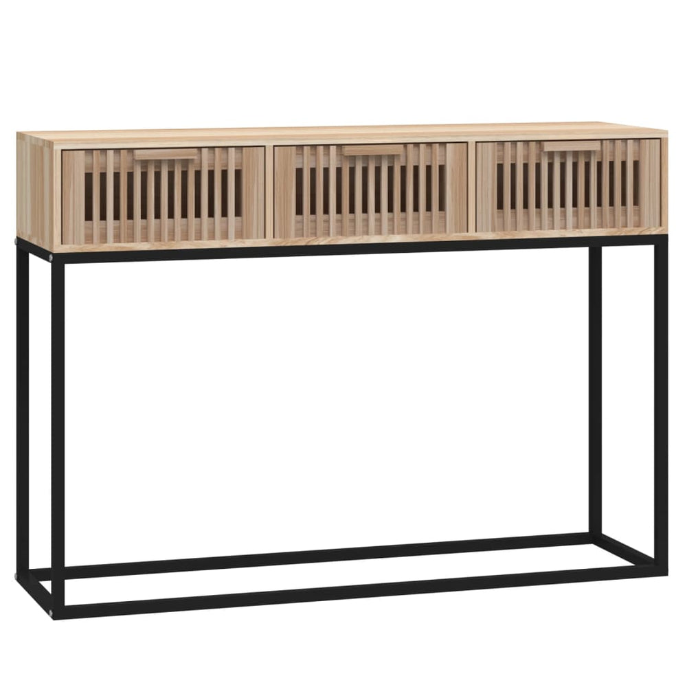 Masă Consolă, 105X30X75 Cm, Lemn Prelucrat Și Fier
