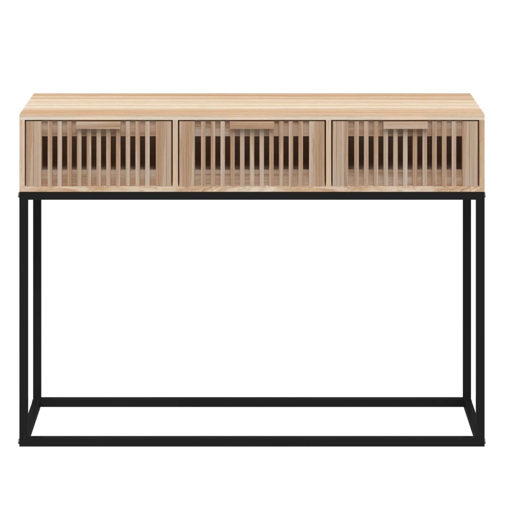 Masă Consolă, 105X30X75 Cm, Lemn Prelucrat Și Fier