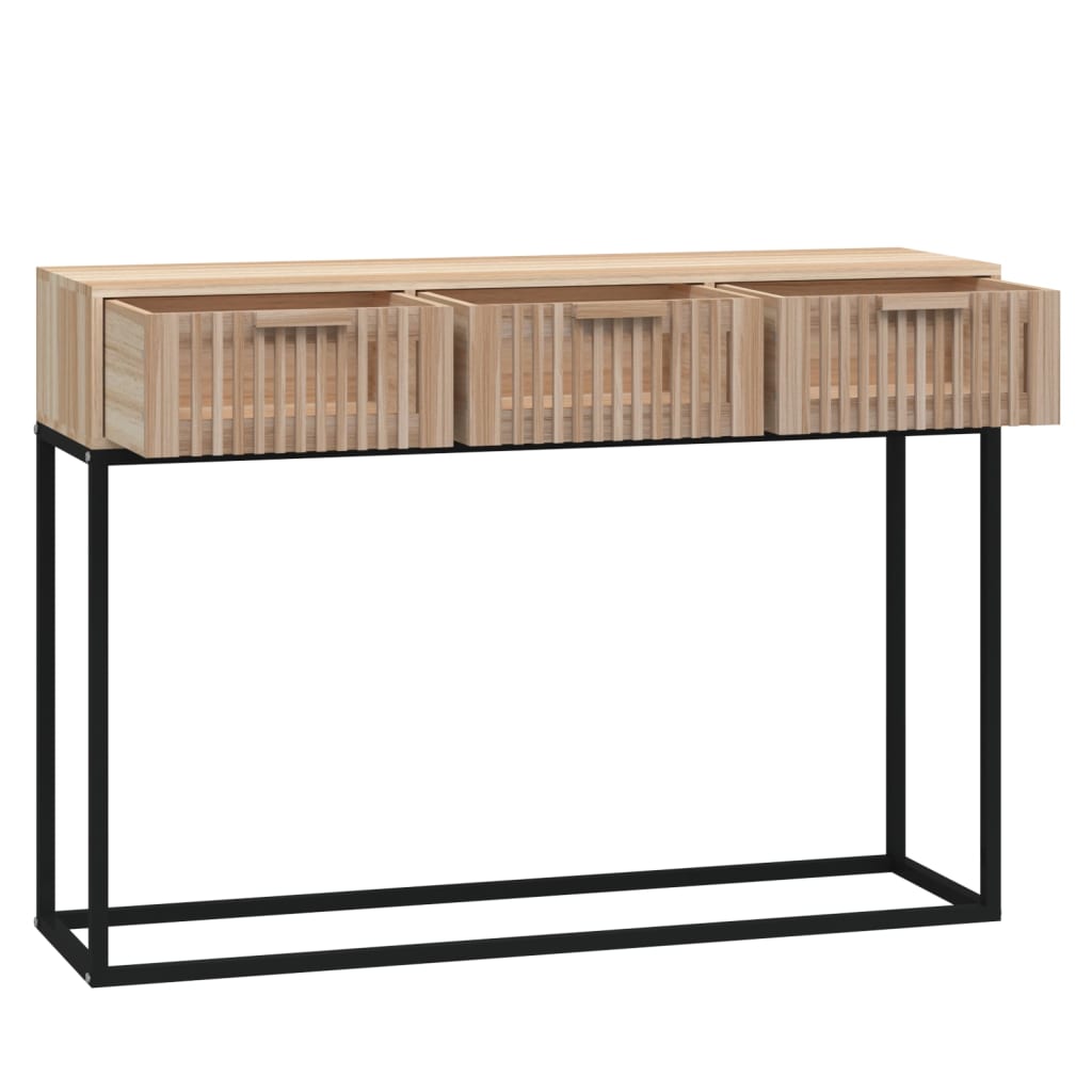 Masă Consolă, 105X30X75 Cm, Lemn Prelucrat Și Fier
