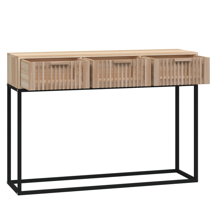 Masă Consolă, 105X30X75 Cm, Lemn Prelucrat Și Fier