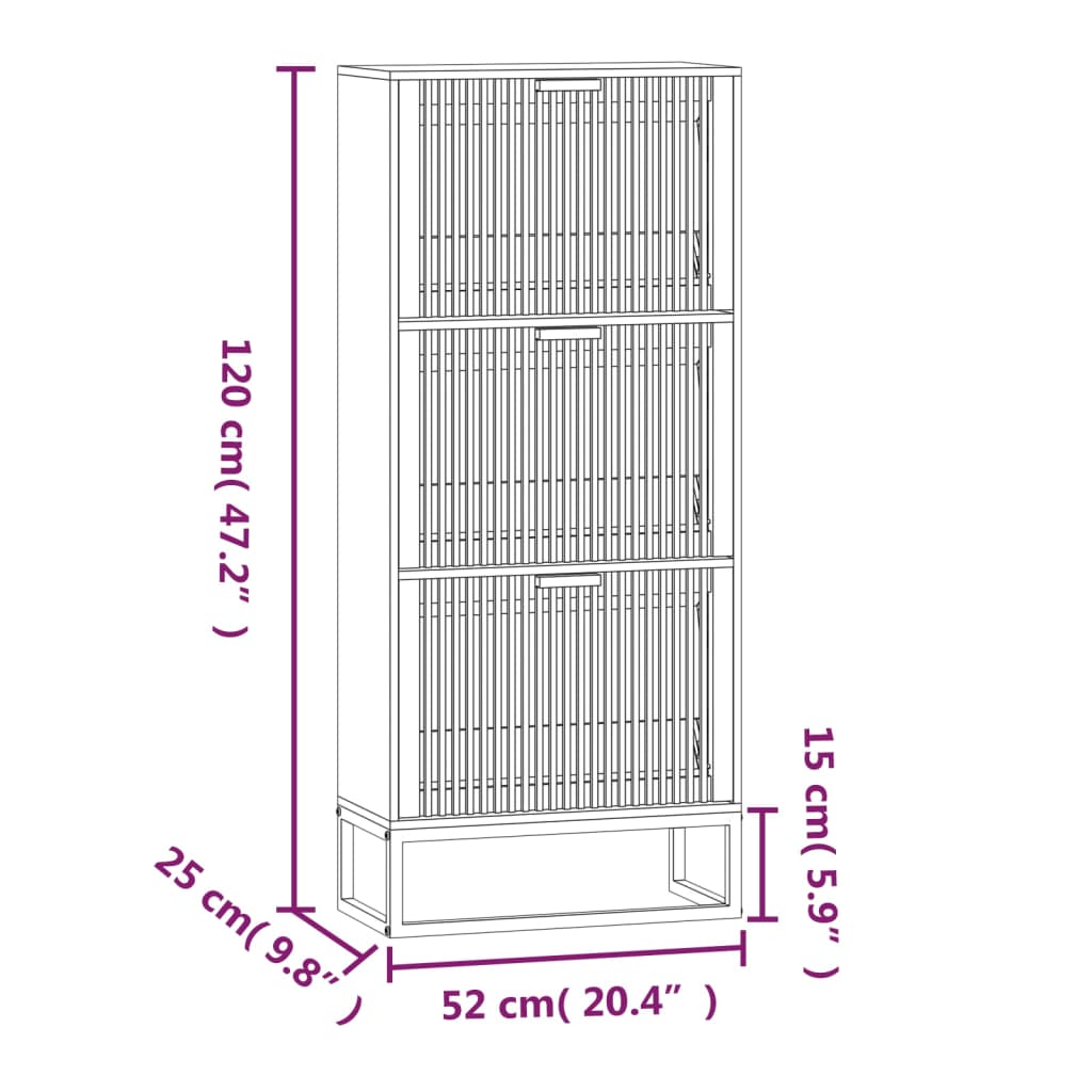 Pantofar, 52X25X120 Cm, Lemn Prelucrat