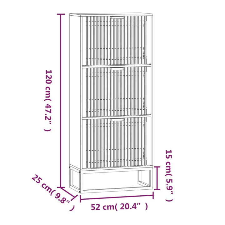 Pantofar, 52X25X120 Cm, Lemn Prelucrat