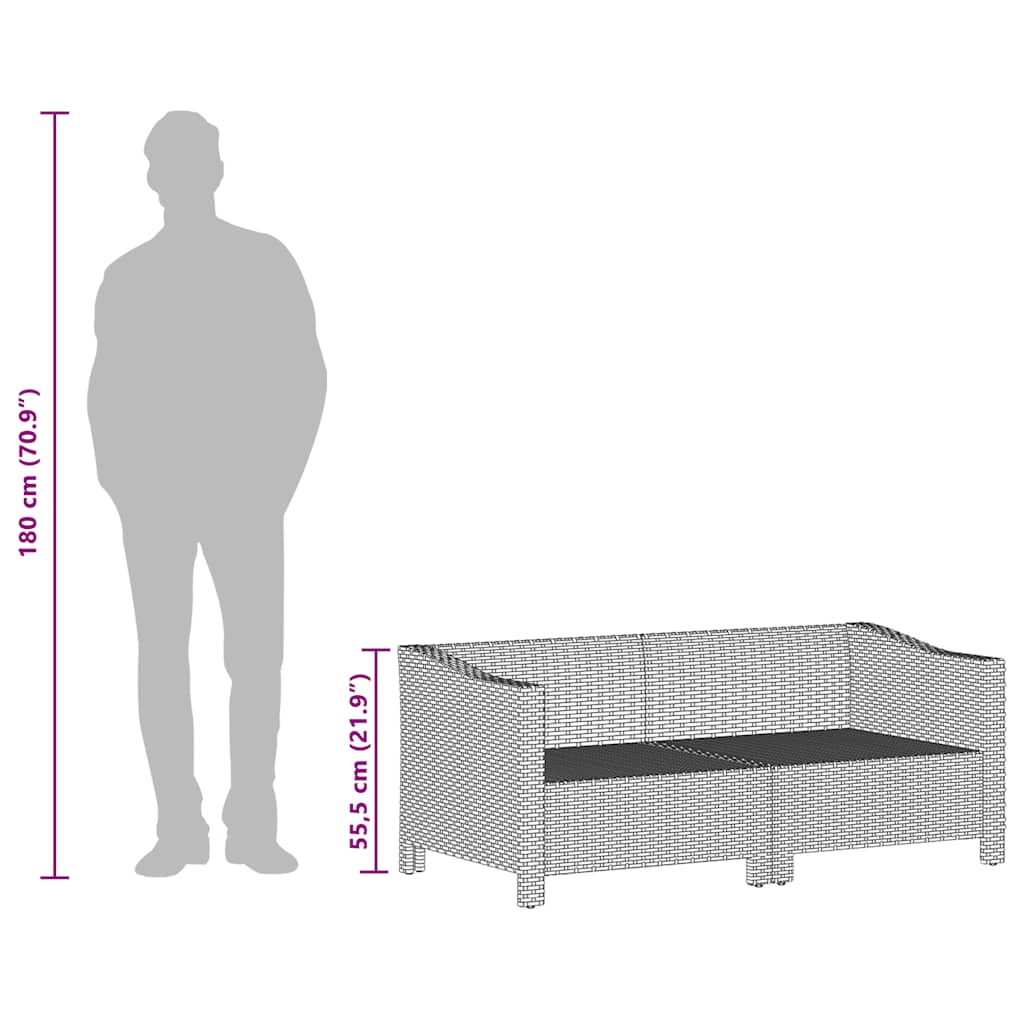 Set Mobilier De Grădină Cu Perne, 4 Piese, Gri, Poliratan