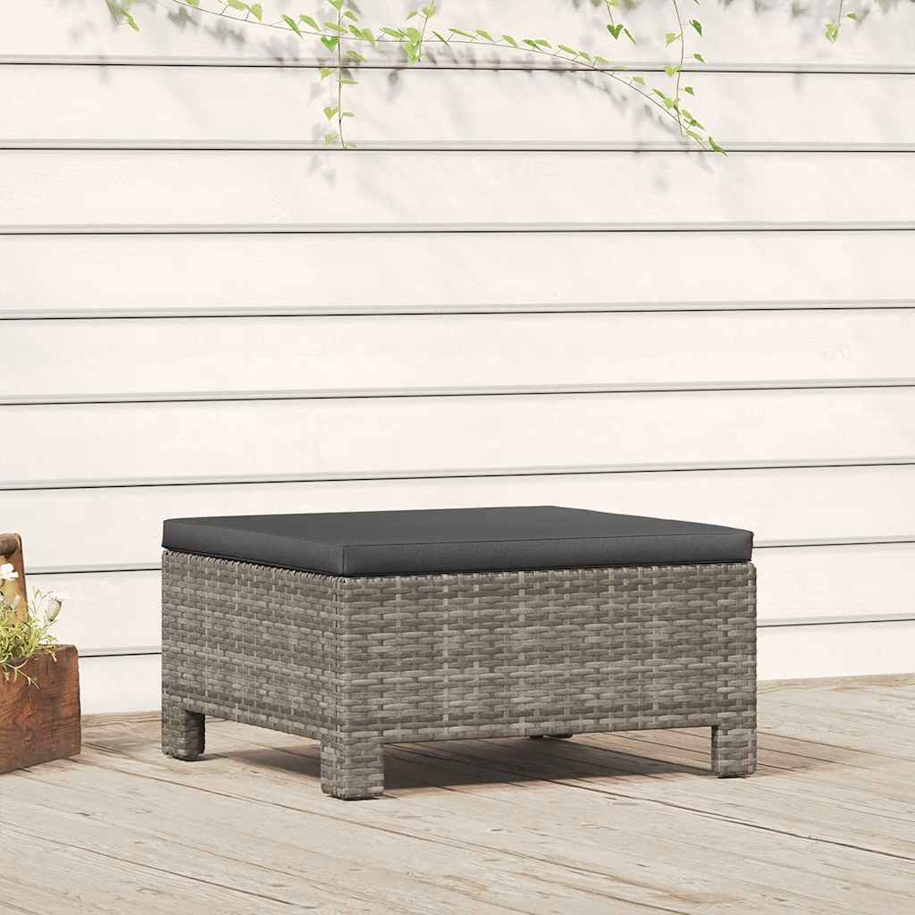 Set Mobilier De Grădină Cu Perne, 4 Piese, Gri, Poliratan