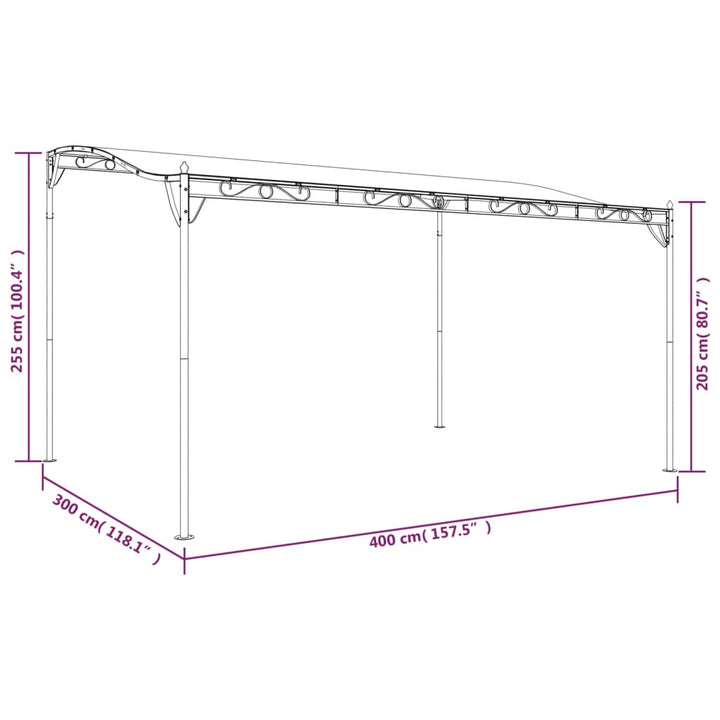 Baldachin, , 4X3 M 180 G/M², Țesătură Și Oțel