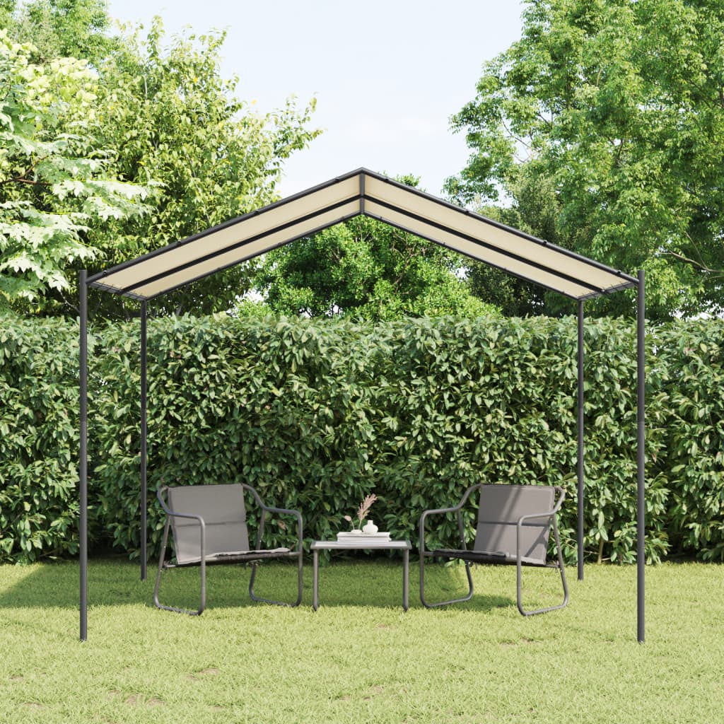 Cort Pavilion, Bej, 3X3 M, Oțel Și Material Textil