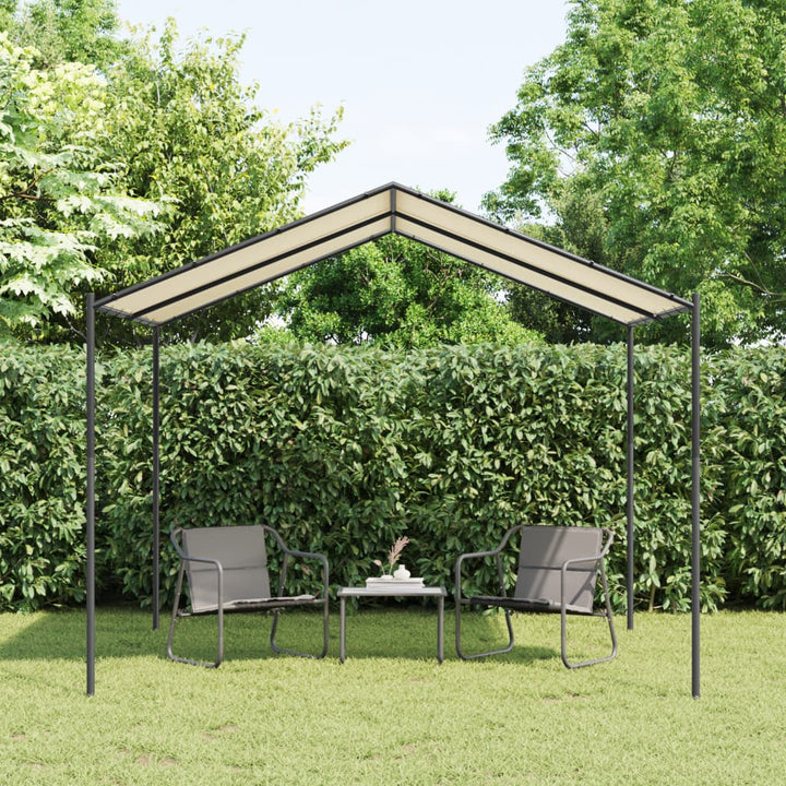 Cort Pavilion, Bej, 3X3 M, Oțel Și Material Textil