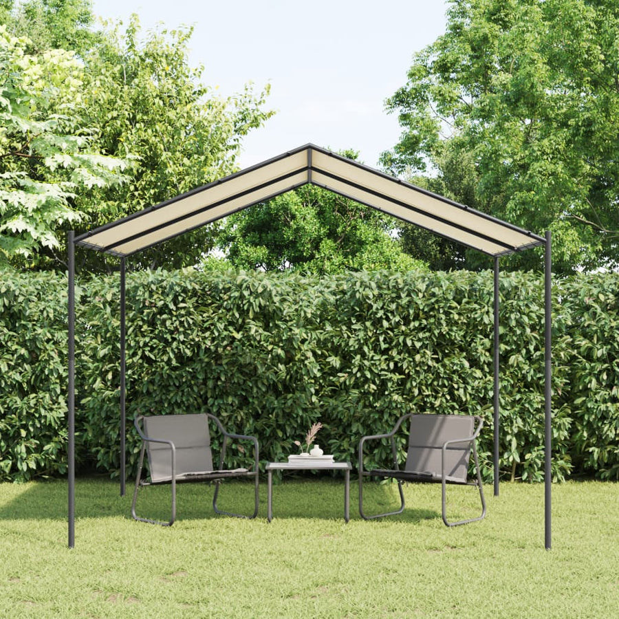 Cort Pavilion, Bej, 3X3 M, Oțel Și Material Textil