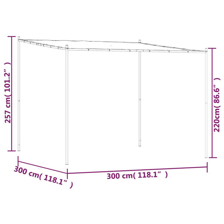 Foișor, Bej, 3X3 M, 180 G/M², Material Textil Și Oțel