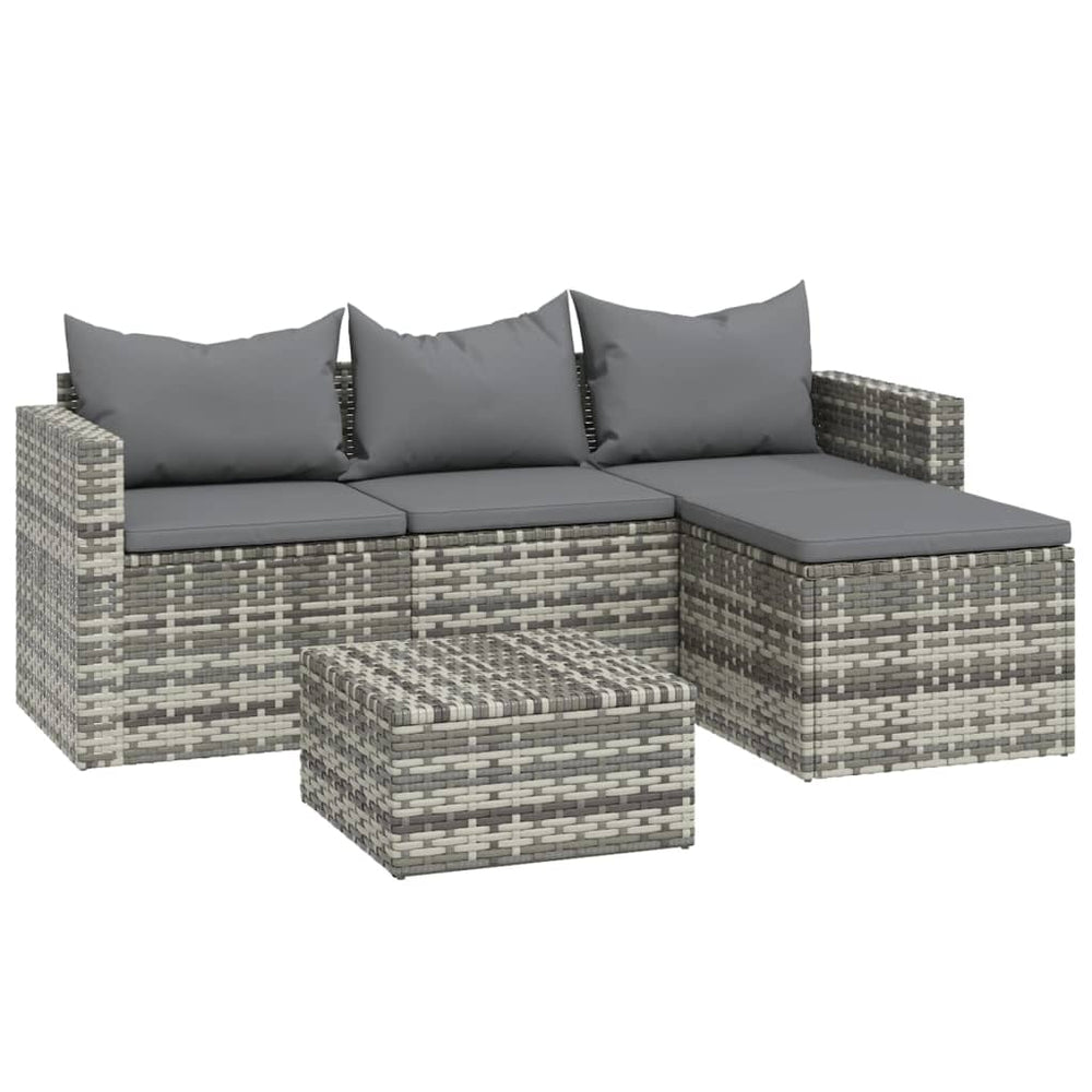 Set Mobilier De Grădină Cu Perne, 3 Piese, , Poliratan