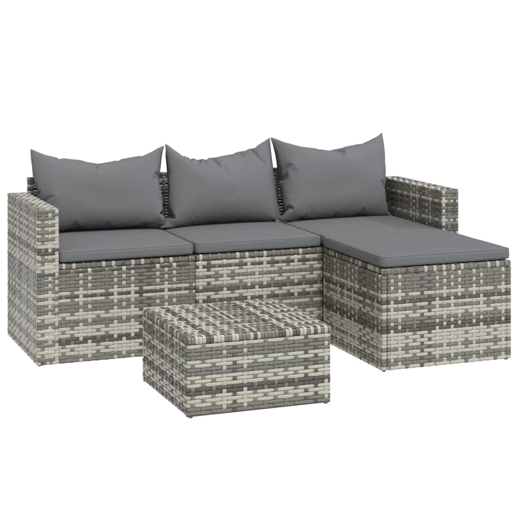 Set Mobilier De Grădină Cu Perne, 3 Piese, , Poliratan