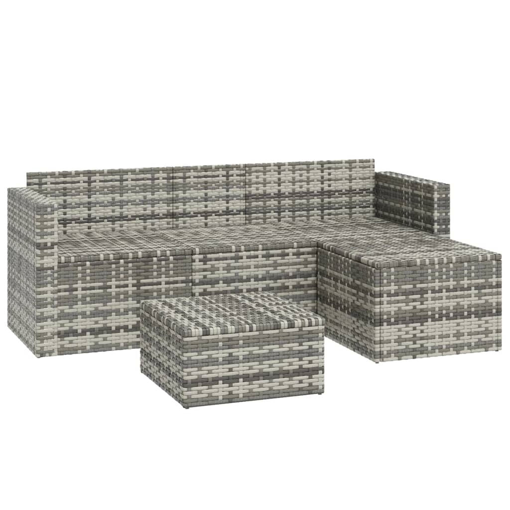 Set Mobilier De Grădină Cu Perne, 3 Piese, , Poliratan