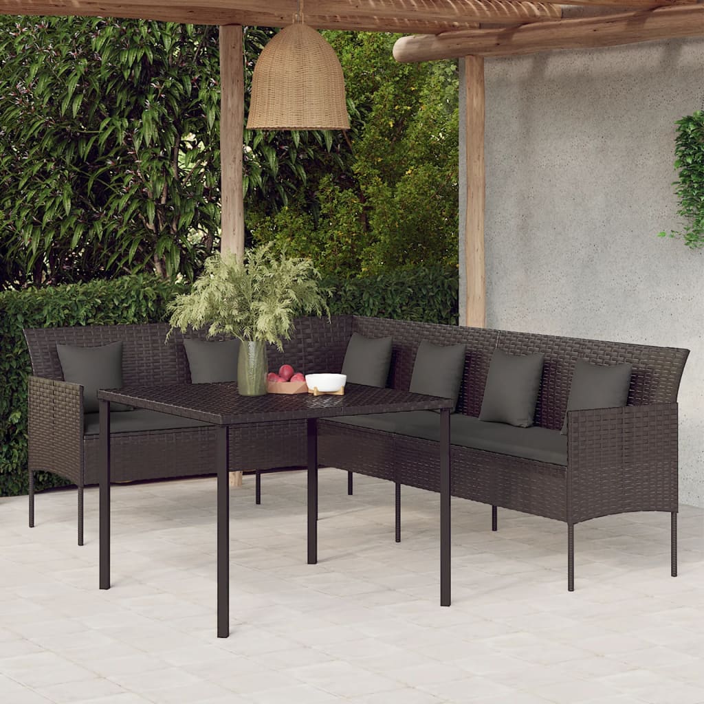 Set Mobilier De Grădină Cu Perne, 2 Piese, , Poliratan