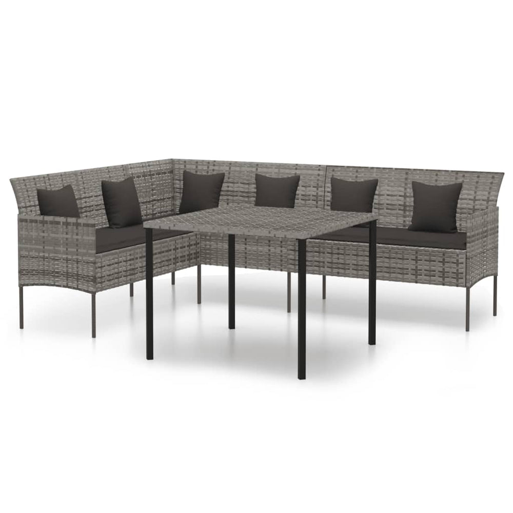 Set Mobilier De Grădină Cu Perne, 2 Piese, , Poliratan