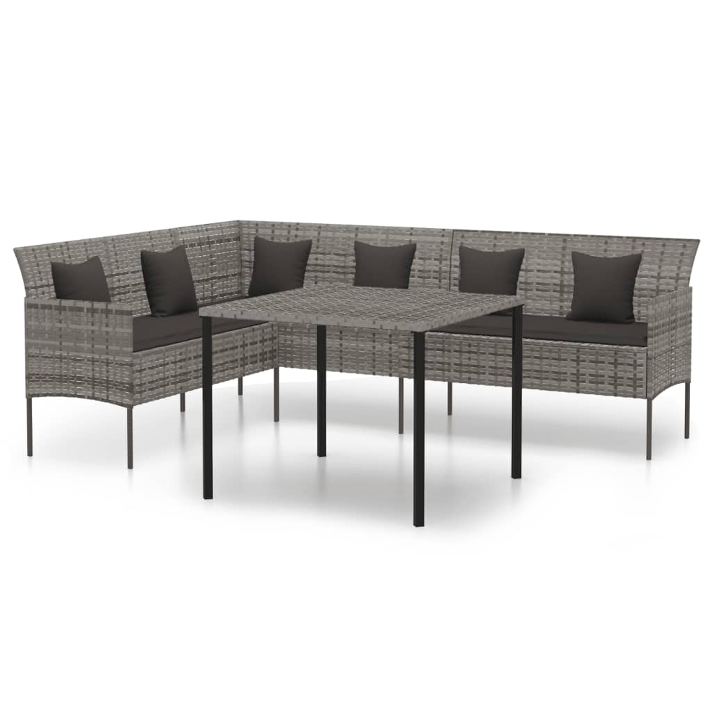 Set Mobilier De Grădină Cu Perne, 2 Piese, , Poliratan
