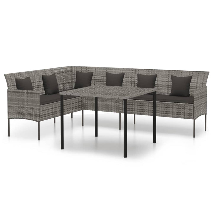 Set Mobilier De Grădină Cu Perne, 2 Piese, , Poliratan
