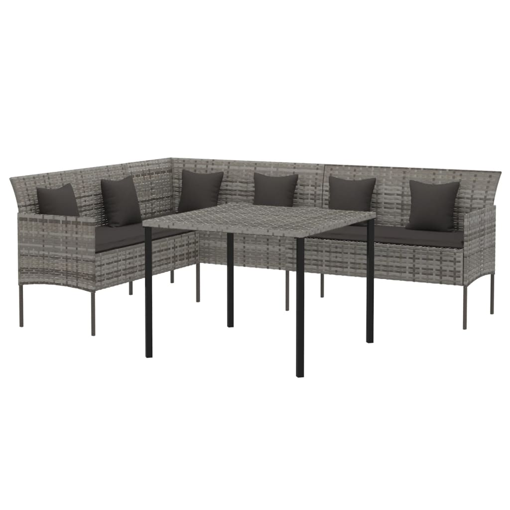Set Mobilier De Grădină Cu Perne, 2 Piese, , Poliratan