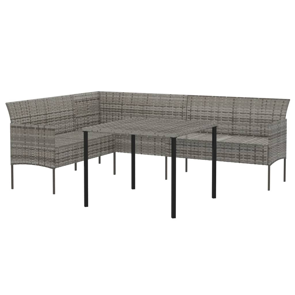 Set Mobilier De Grădină Cu Perne, 2 Piese, , Poliratan