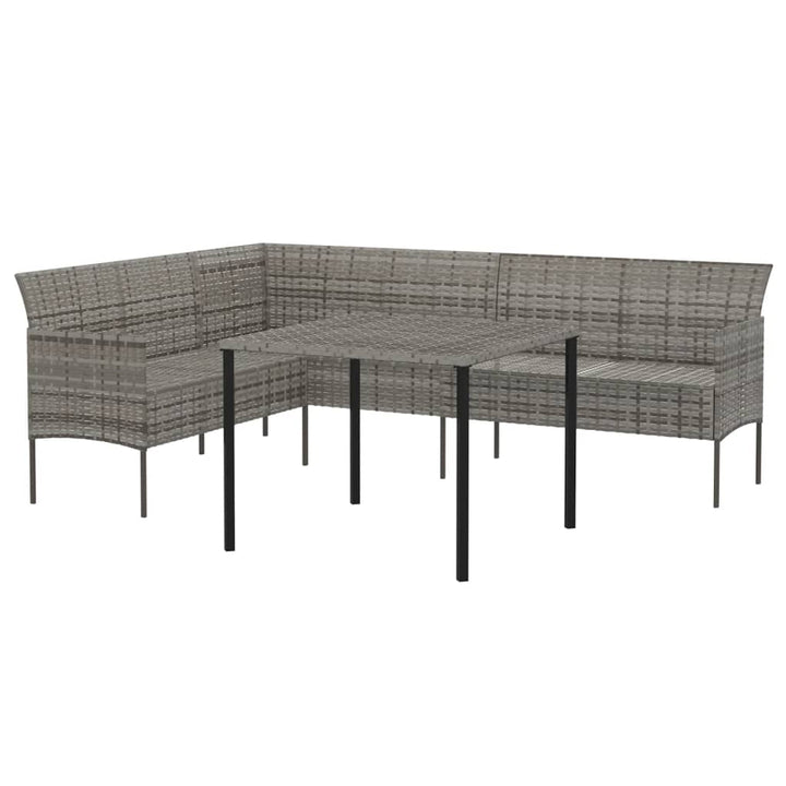 Set Mobilier De Grădină Cu Perne, 2 Piese, , Poliratan