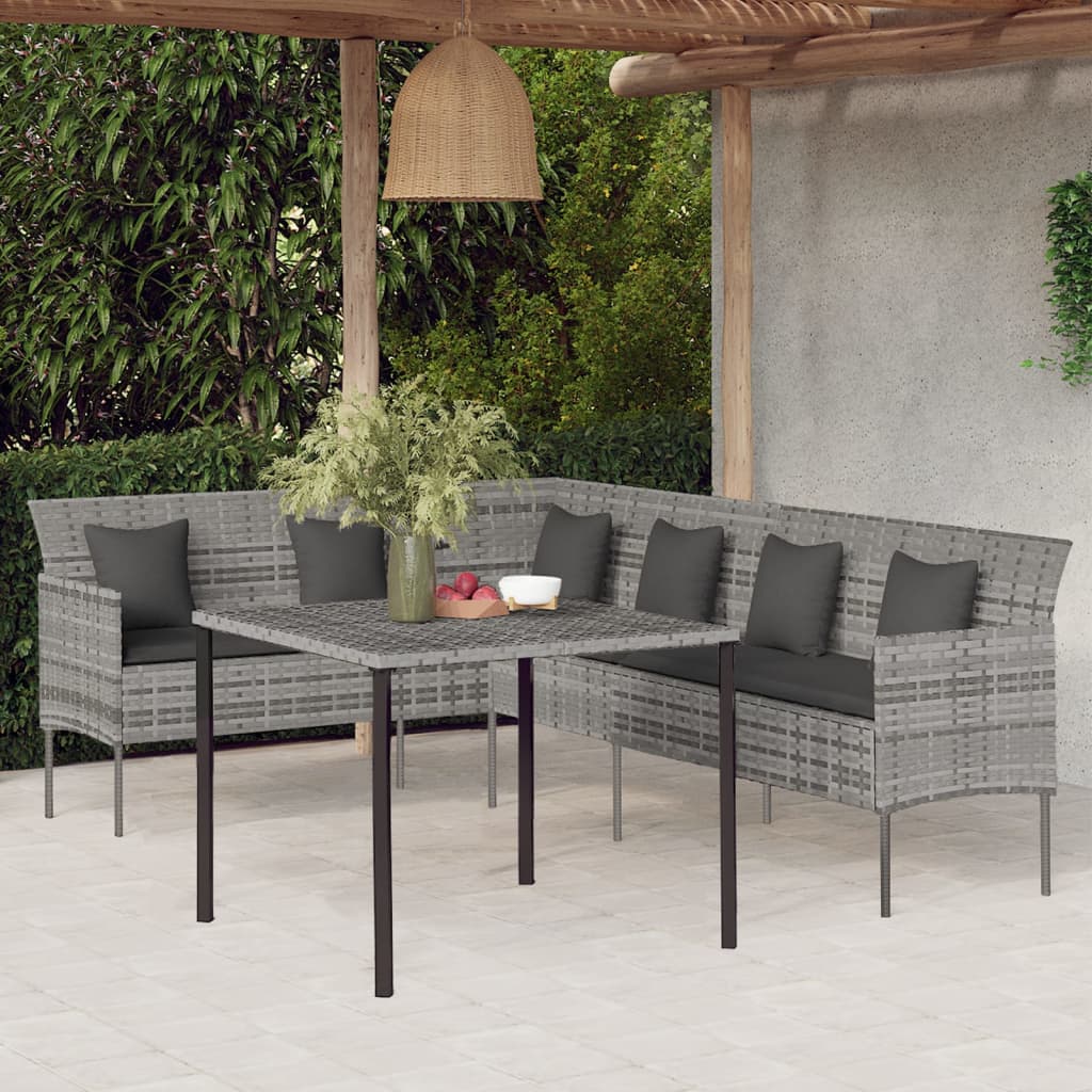 Set Mobilier De Grădină Cu Perne, 2 Piese, , Poliratan