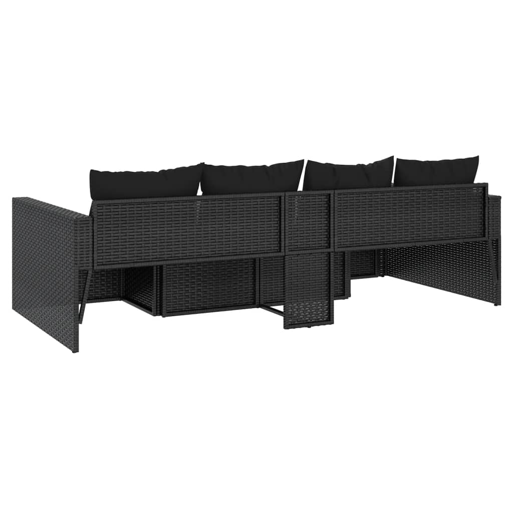 Set Șezlonguri De Grădină, 2 Piese, Cu Perne, , Poliratan