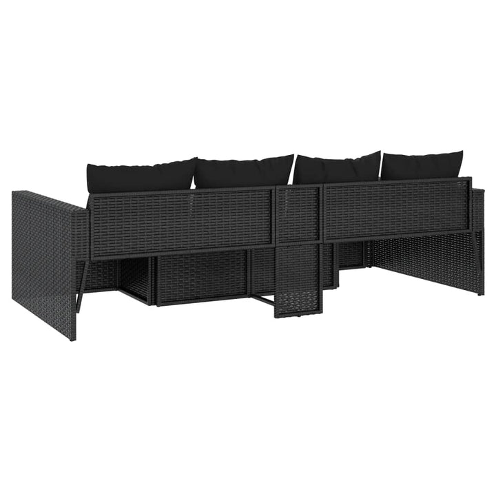 Set Șezlonguri De Grădină, 2 Piese, Cu Perne, , Poliratan
