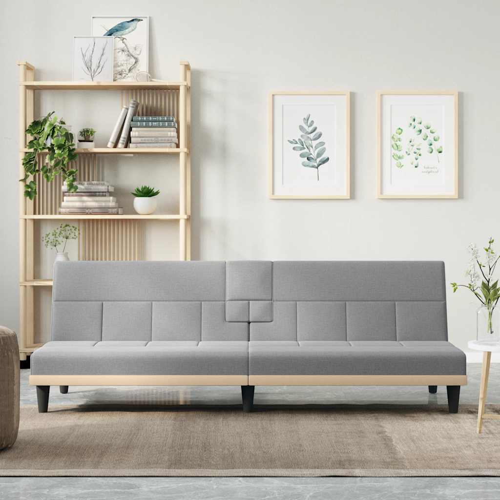 Canapea Extensibilă Cu Suporturi De Pahare, , Textil