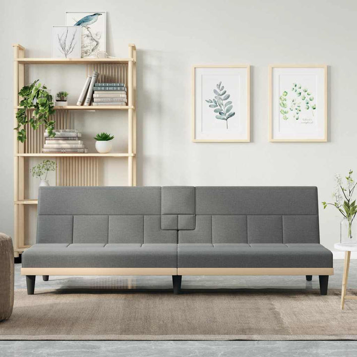 Canapea Extensibilă Cu Suporturi De Pahare, , Textil