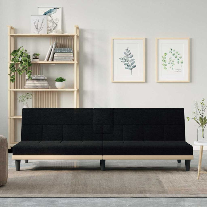 Canapea Extensibilă Cu Suporturi De Pahare, , Textil