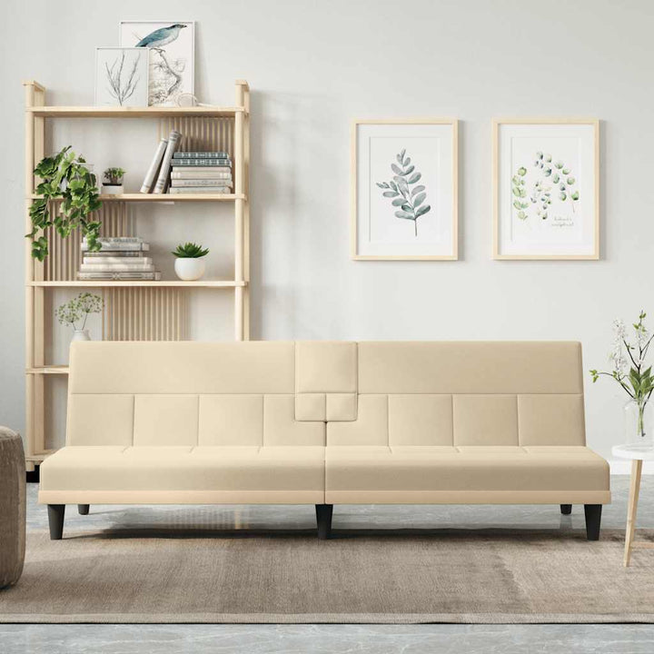 Canapea Extensibilă Cu Suporturi De Pahare, , Textil