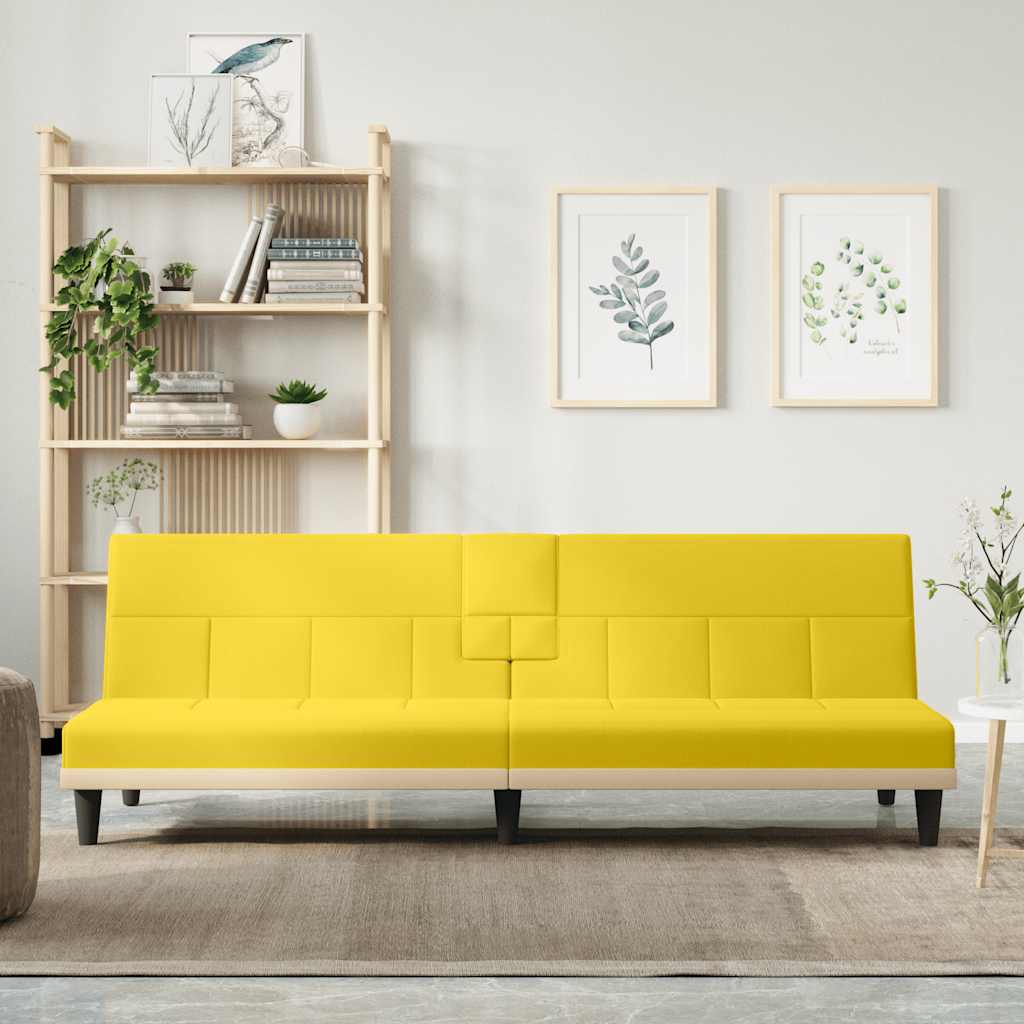 Canapea Extensibilă Cu Suporturi De Pahare, , Textil