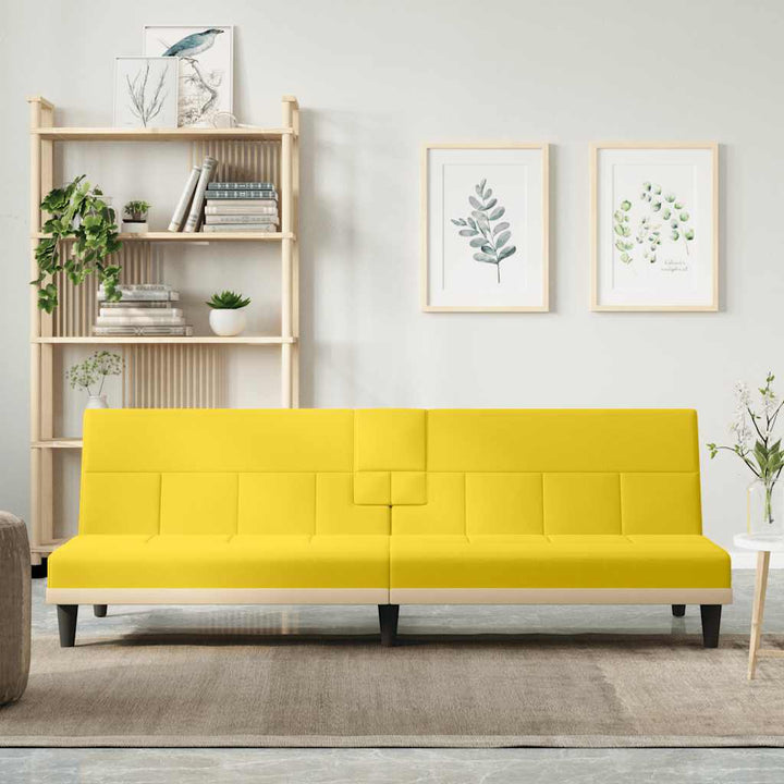 Canapea Extensibilă Cu Suporturi De Pahare, , Textil