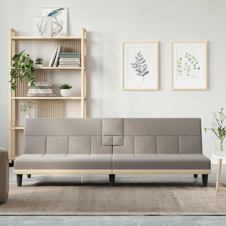 Canapea Extensibilă Cu Suporturi De Pahare, , Textil