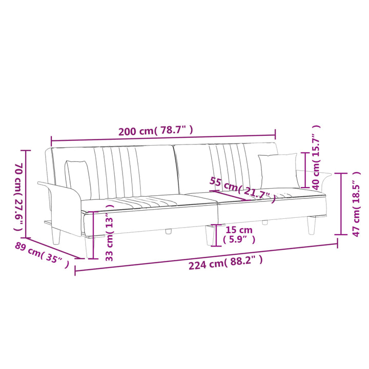 Canapea Extensibilă Cu Cotiere, , Textil