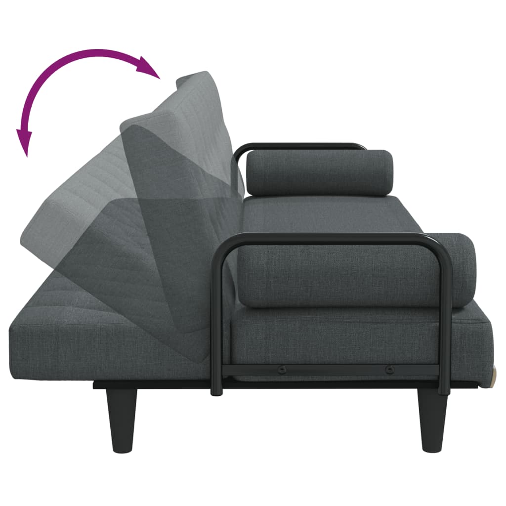 Canapea Extensibilă Cu Cotiere, , Textil