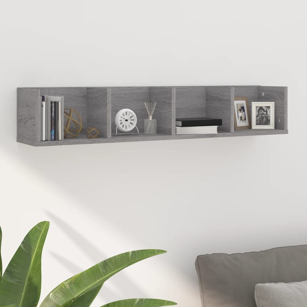 Raft De Perete Pentru Cd-Uri 100X18X18 Cm Lemn Prelucrat