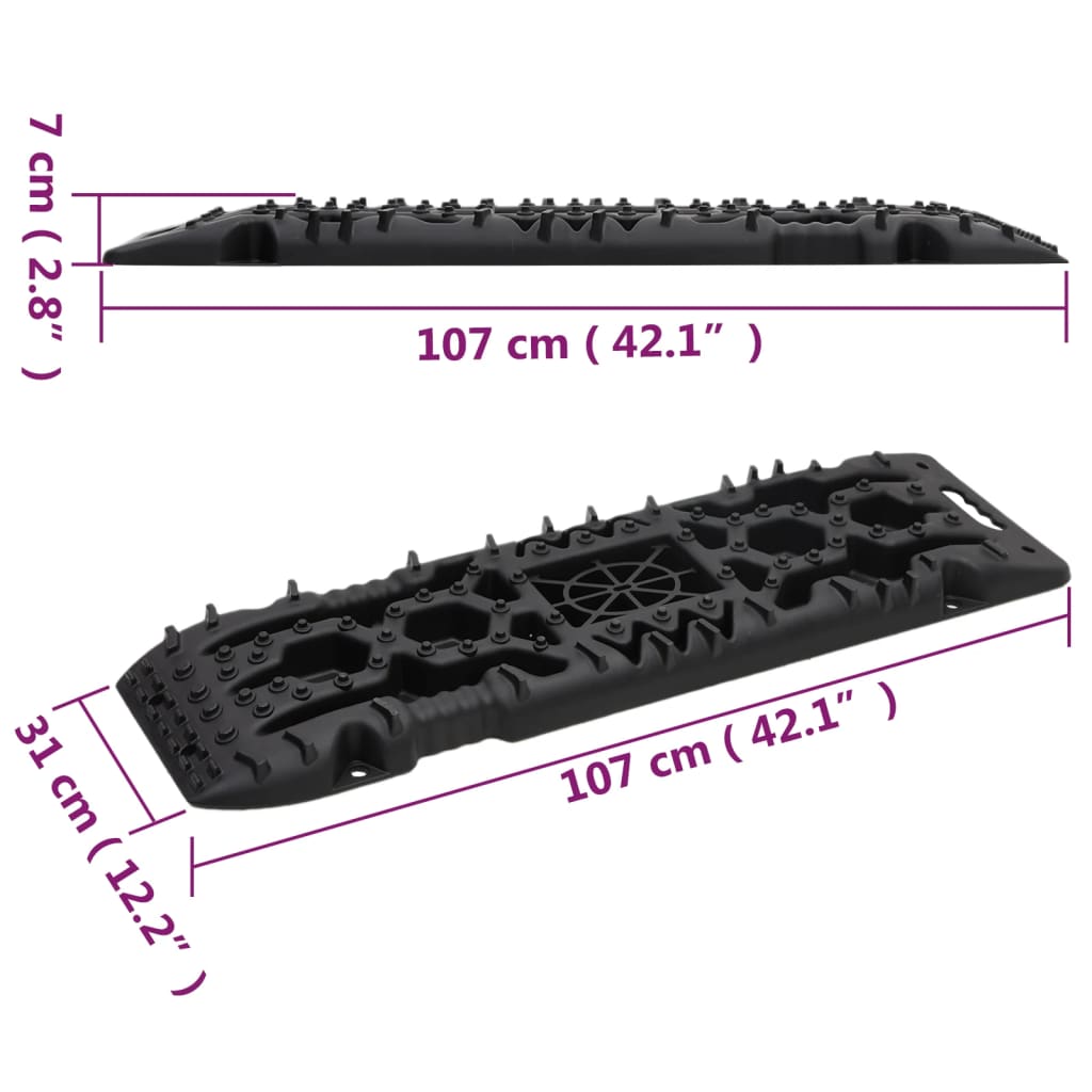 Plăci De Tracțiune, 2 Buc., , 107X31X7 Cm, Nailon