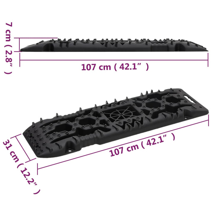 Plăci De Tracțiune, 2 Buc., , 107X31X7 Cm, Nailon