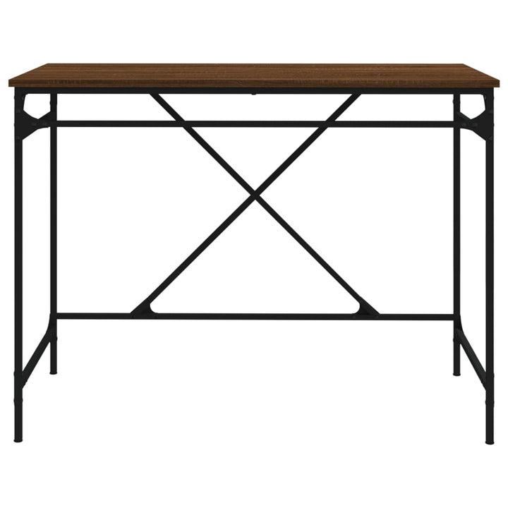 Birou, Stejar Maro, 100X50X75 Cm, Lemn Prelucrat Și Fier