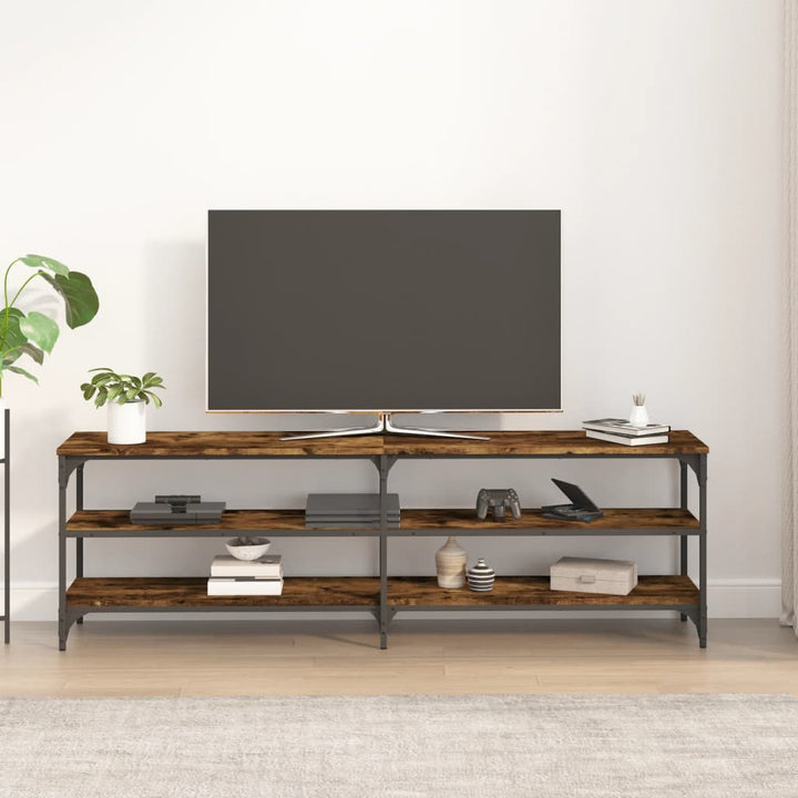 Comodă Tv, Stejar Fumuriu, 160X30X50 Cm, Lemn Prelucrat