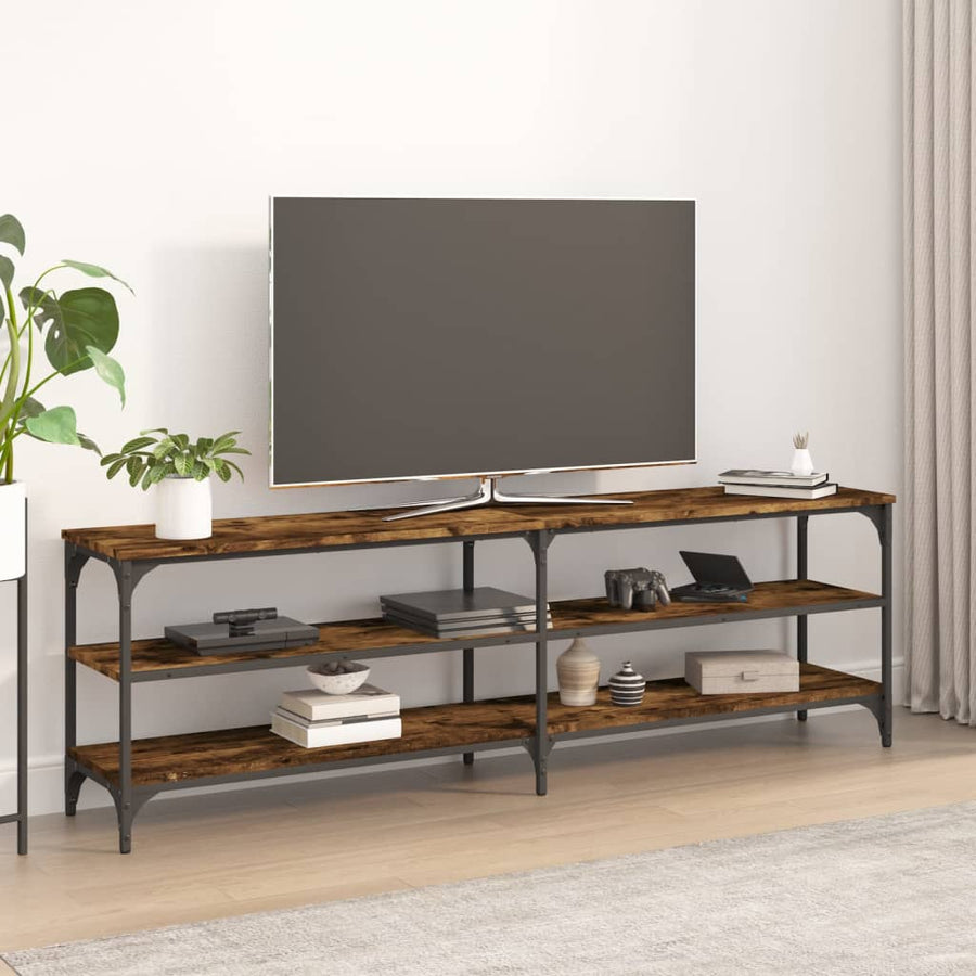 Comodă Tv, Stejar Fumuriu, 160X30X50 Cm, Lemn Prelucrat