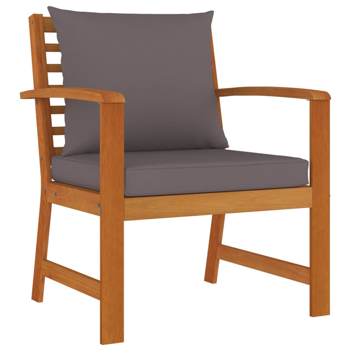 Set Mobilier De Grădină Cu Perne, 9 Piese, Lemn Masiv De Acacia