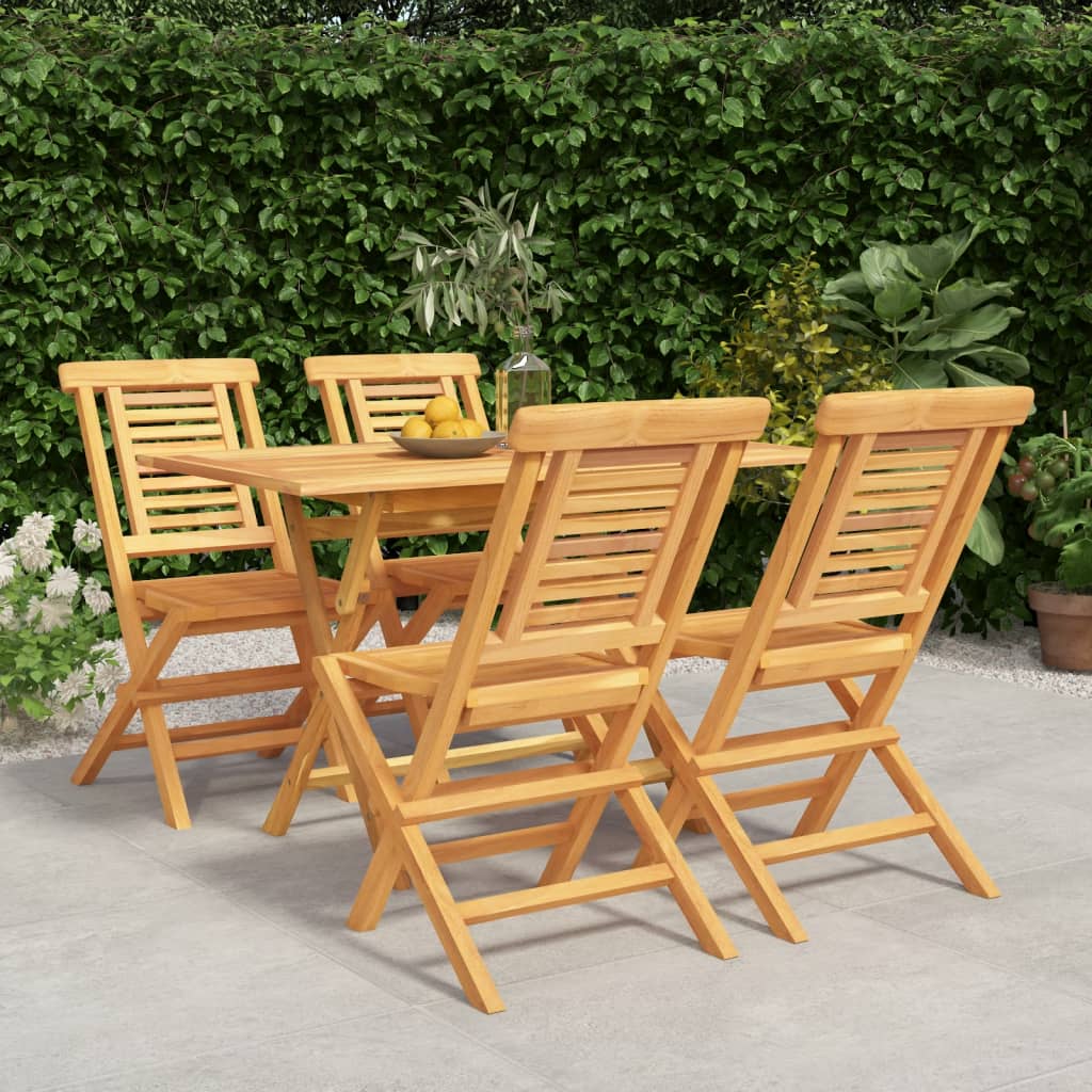 Set Mobilier De Grădină, 7 Piese, Lemn Masiv De Tec