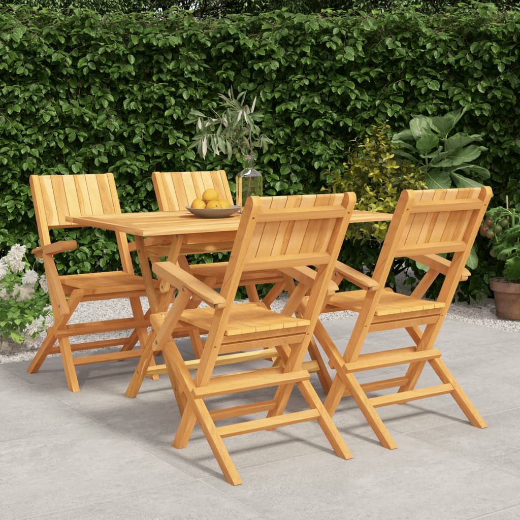 Set Mobilier De Grădină, 7 Piese, Lemn Masiv De Tec