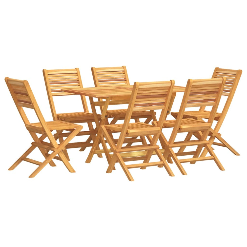 Set Mobilier De Grădină, 7 Piese, Lemn Masiv De Tec